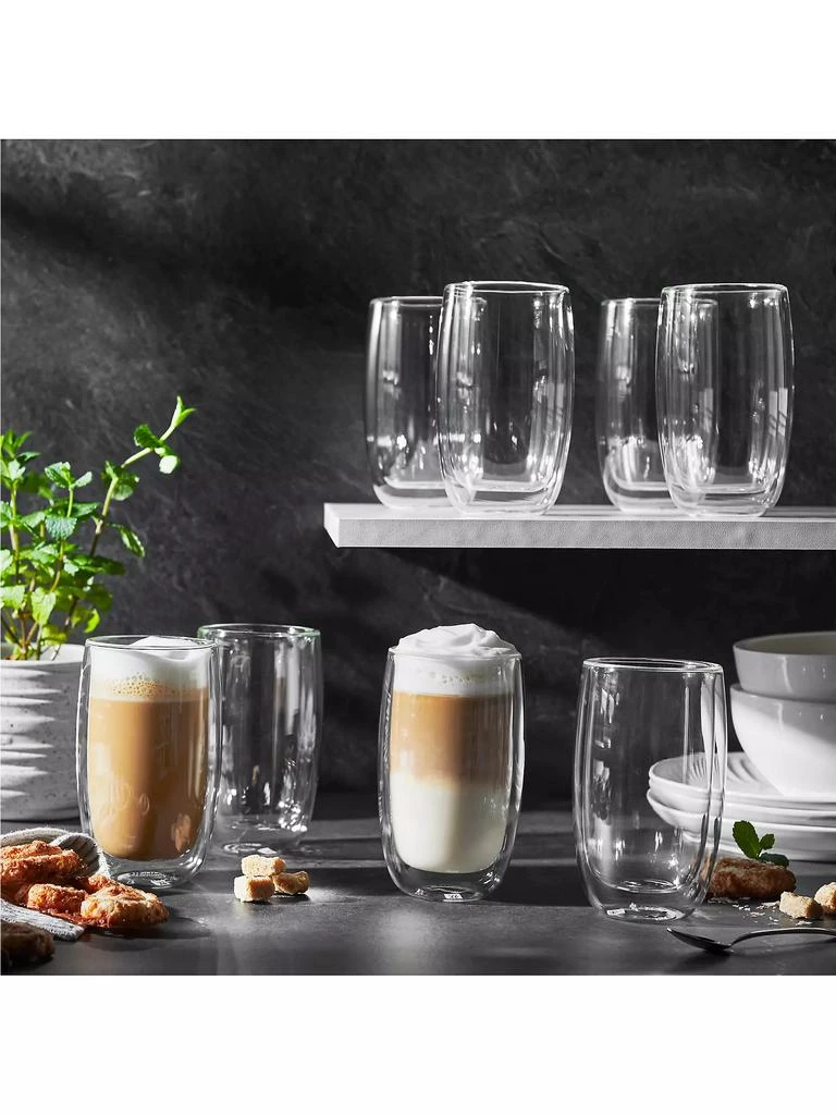 ZWILLING J.A. Henckels Sorrento 8 Piece Double Wall Glass Latte Cup Set 3