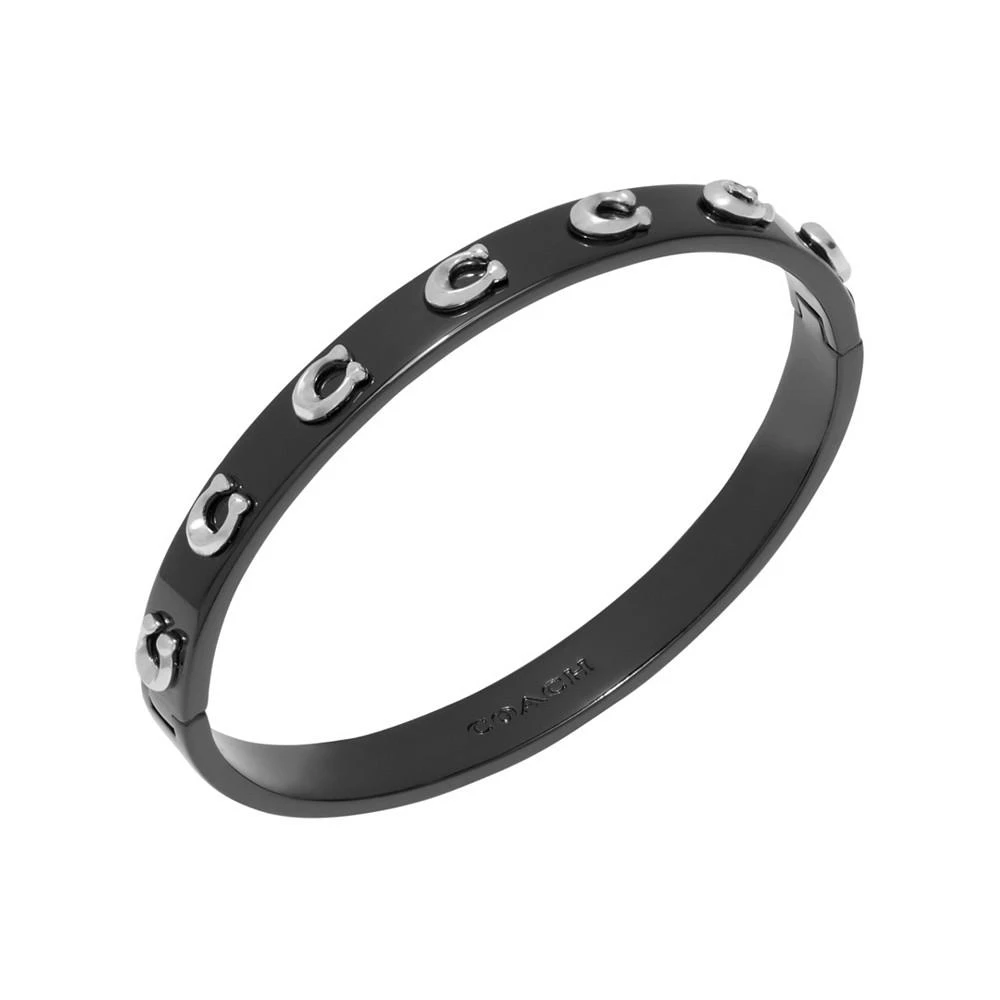 COACH Hematite Signature Sculpted C Bangle Bracelet 1