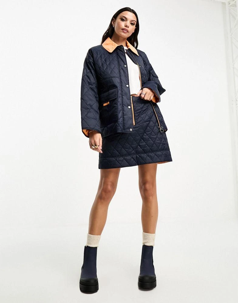 Barbour Barbour x ASOS exclusive quilted jacket in navy 3