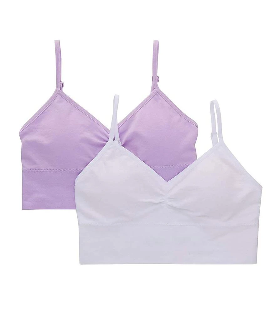 Maidenform Girl's Ruched Longline Bra Bralette, 2 Pack 1