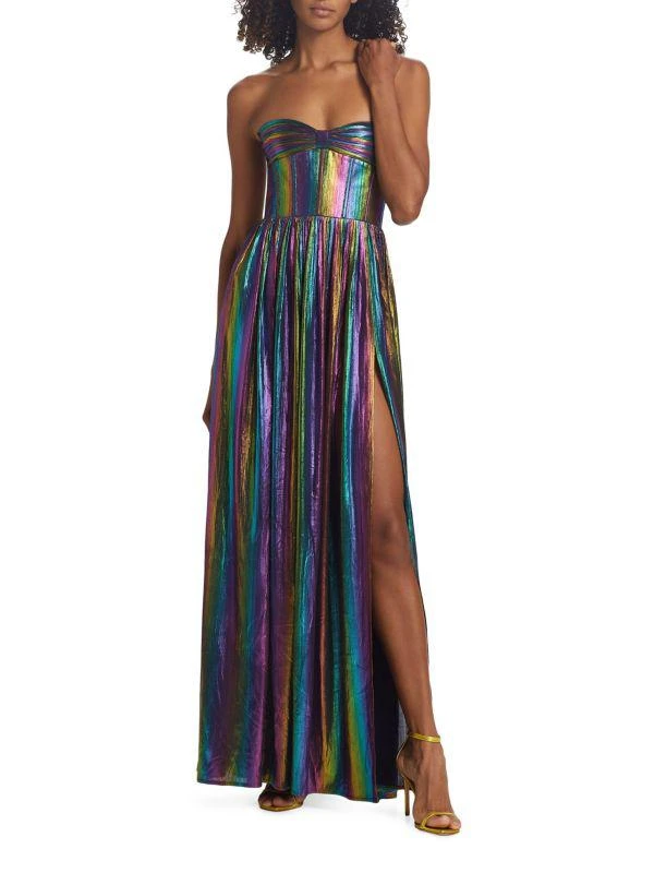 BRONX AND BANCO Florence Metallic Strapless Gown 1