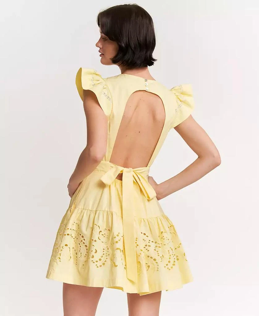 green emerald velvet dress Yellow Mini Skater Dress
