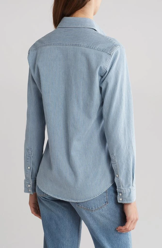 The Kooples Stripe Long Sleeve Stretch Cotton Button-Up Shirt 2