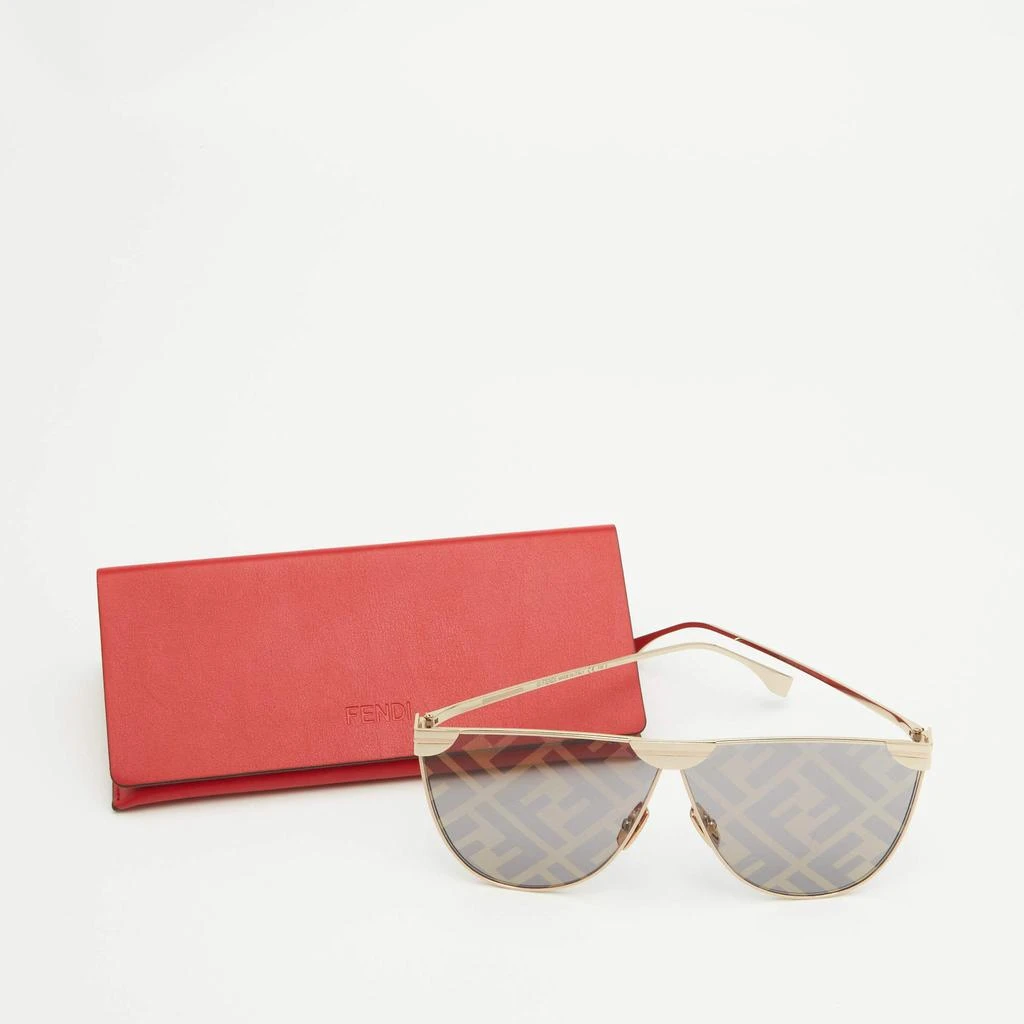 Shop Fendi Light Grey/Gold FF046/S Fabulous Shield  display picture 1