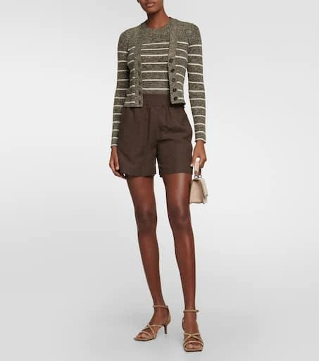 Brunello Cucinelli Striped linen blend tank top 2