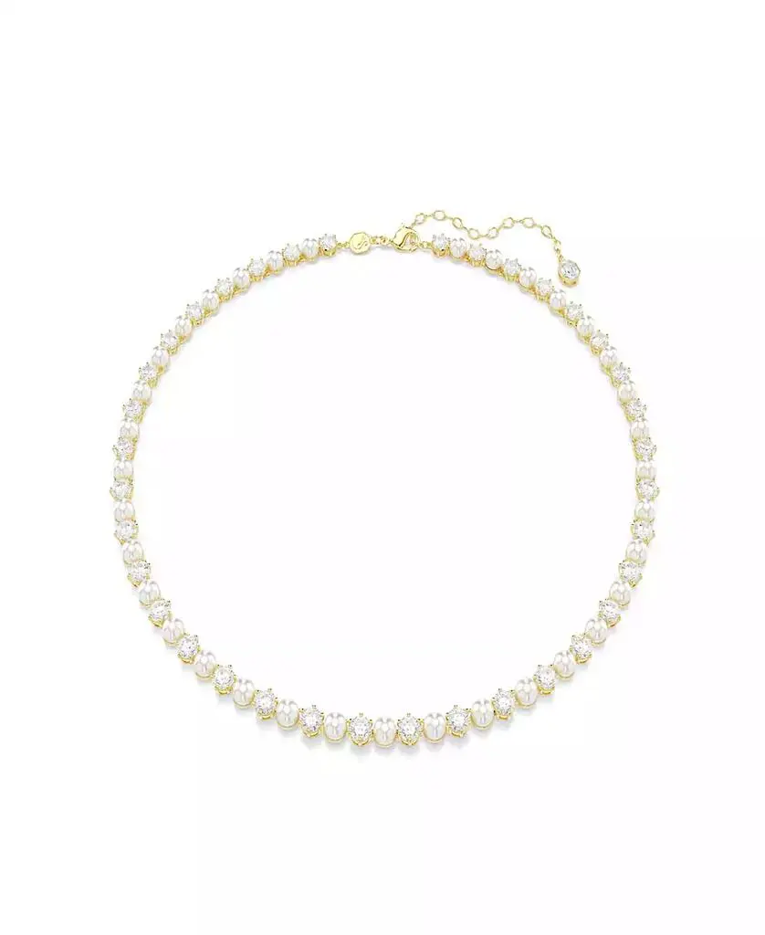 Swarovski Gold-Tone Plated Cubic Zirconia Tennis Necklace