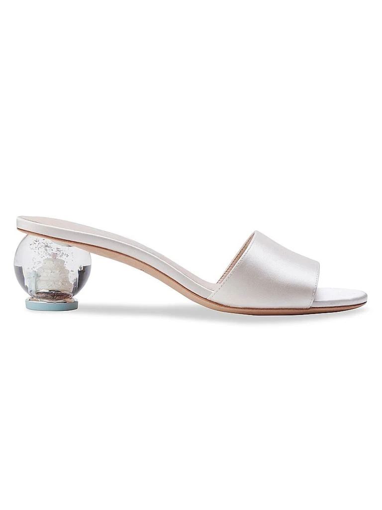 Kate Spade Love Satin Sculptural-Heel Mules 1