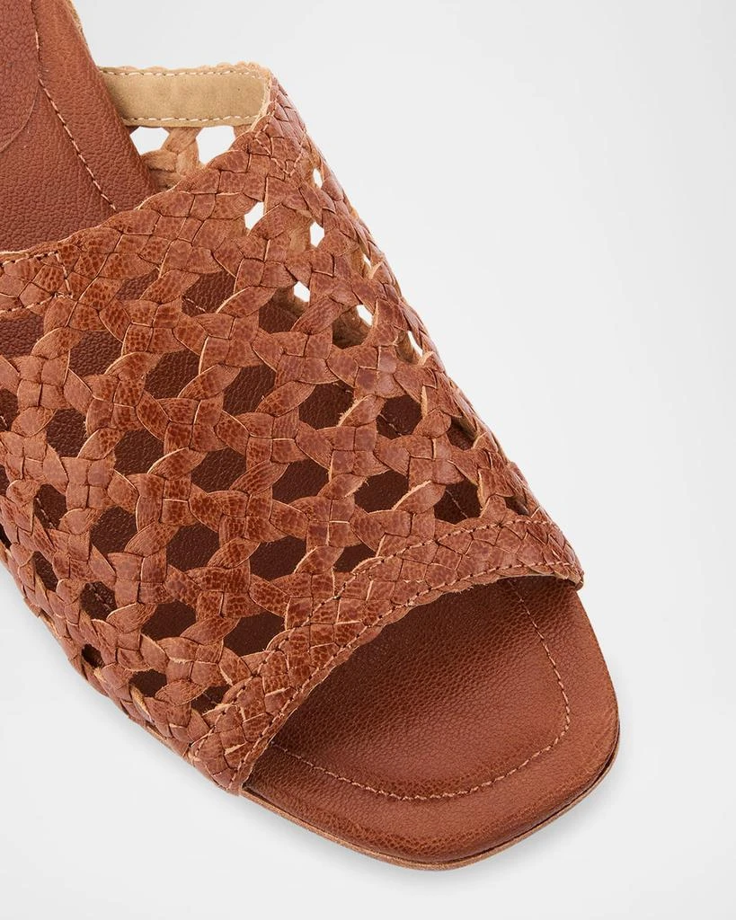 Eileen Fisher Folie Woven Leather Slide Sandals 3
