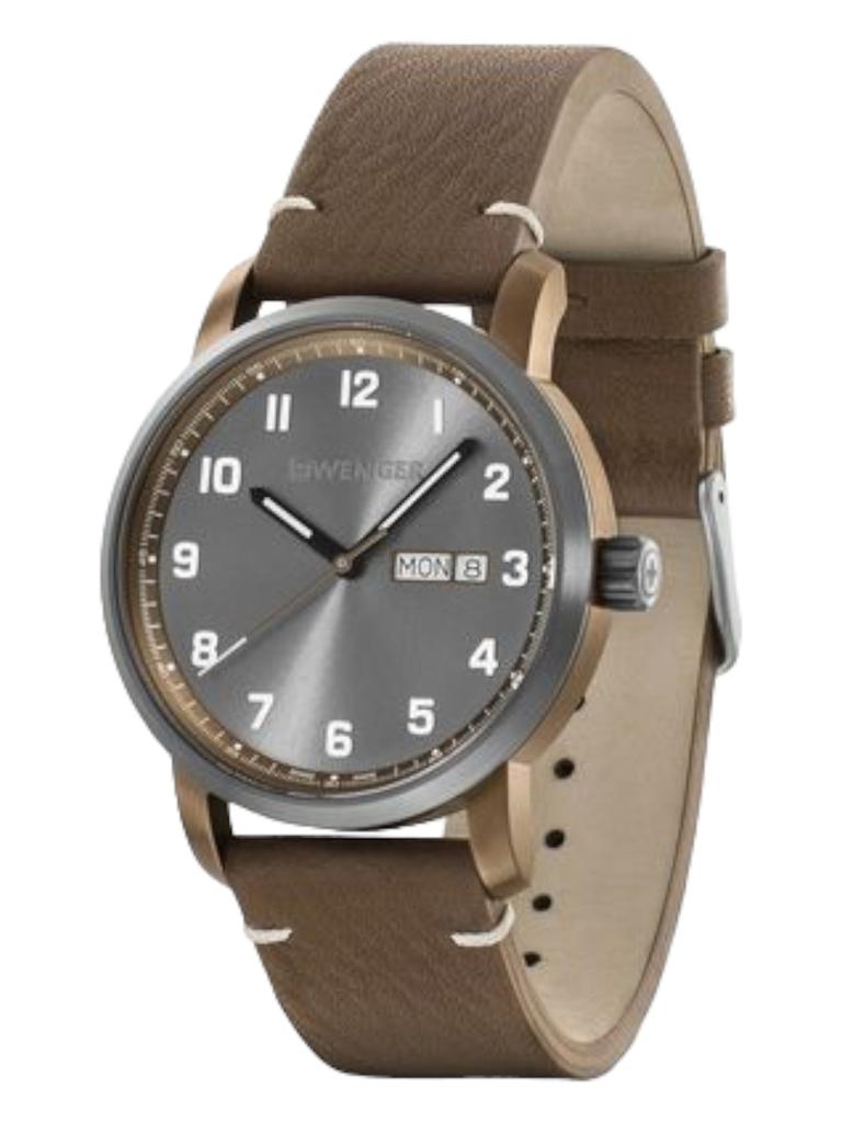 Wenger Swiss Army Men's 01.1541.123 Attitude Gray Dial Watch 42 mm