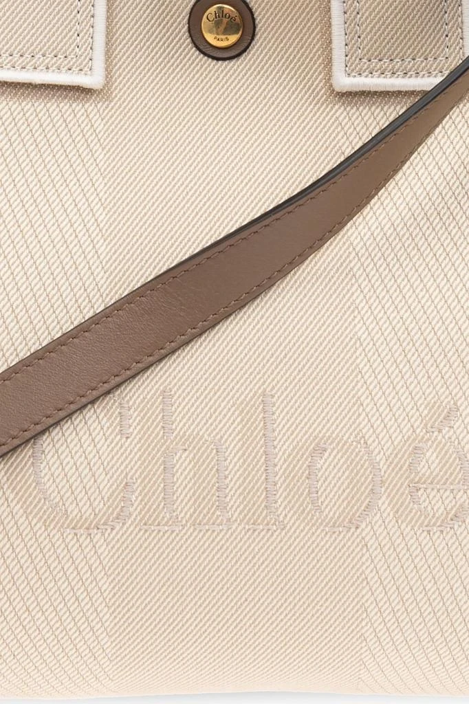 Chloé Chloé Carry Logo Detailed Small Tote Bag 5