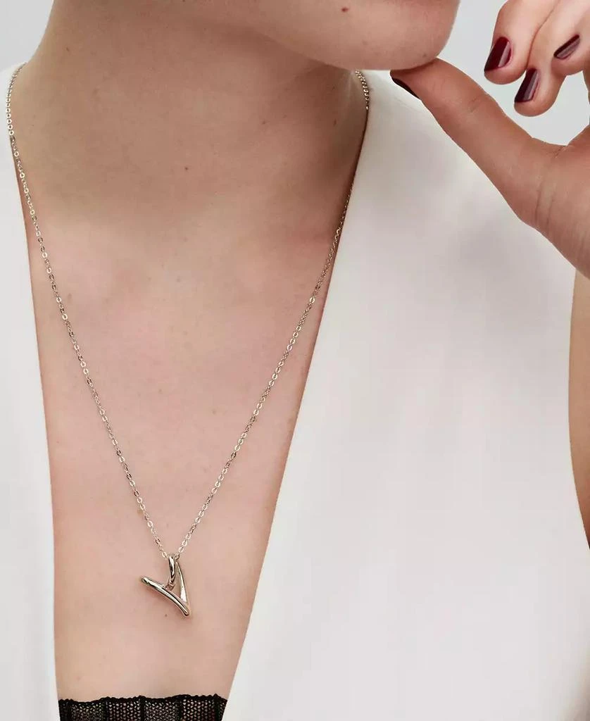 PANDORA sterling silver Shaped Heart Pendant 27.6 inches Necklace 2