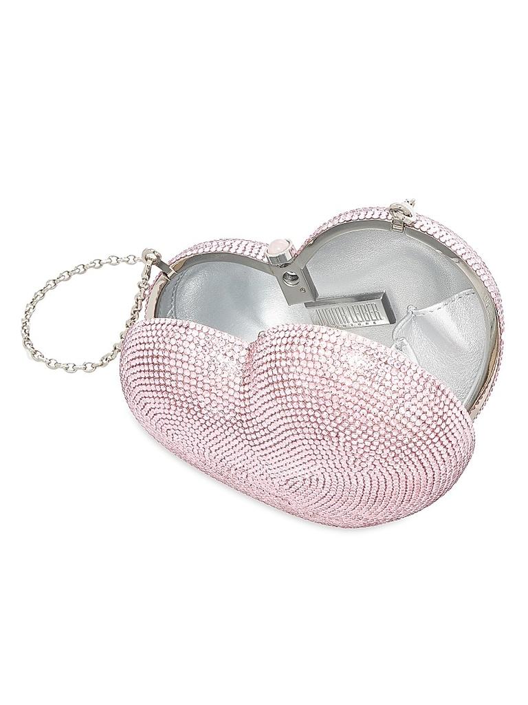 Judith Leiber Petite Heart Crystal-Embellished Clutch