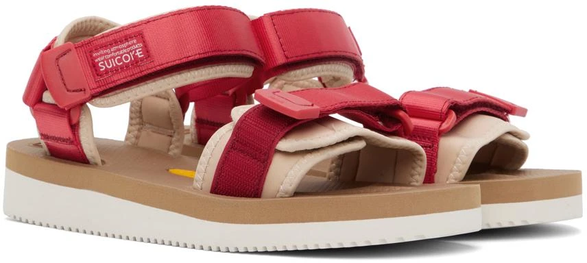Suicoke Red & Off-White CEL-V Sandals 4