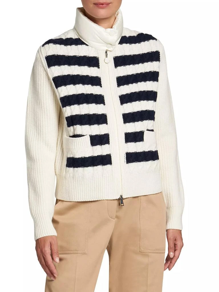 Moncler Striped Down Puffer Cardigan 3