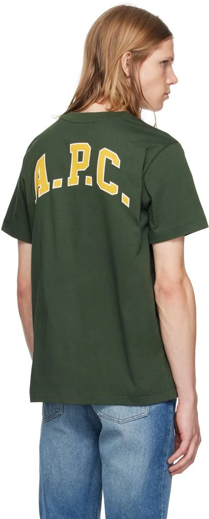 A.P.C. Green Logo-Printed T-Shirt 3