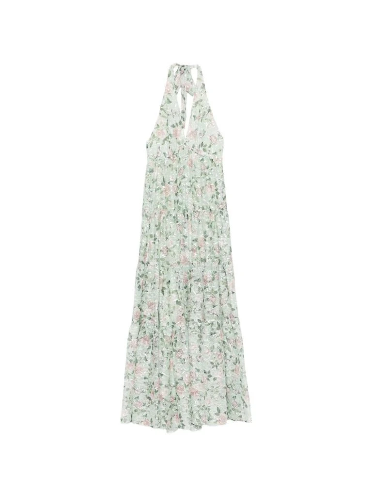 aje bubble maxi dress Violette Bubble Hem Maxi Drs-PASTEL PINK / 4