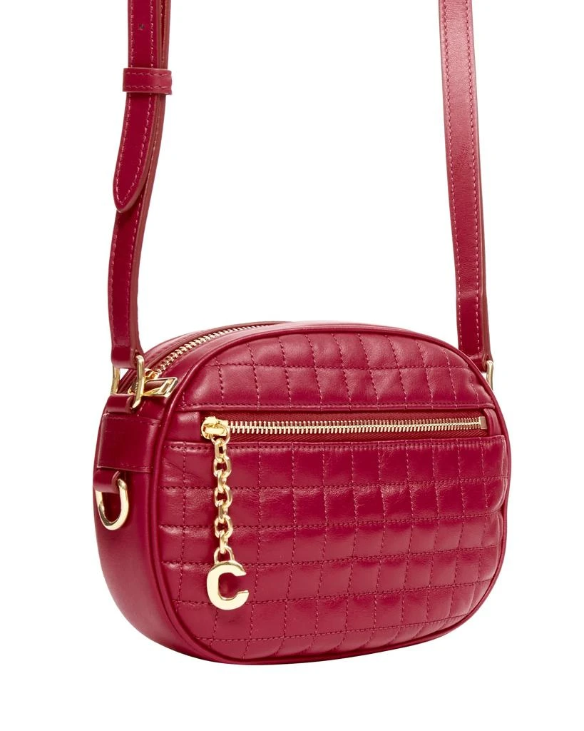 Celine new CELINE Hedi Slimane 2019 C Charm red quilted small crossbody camera bag 3