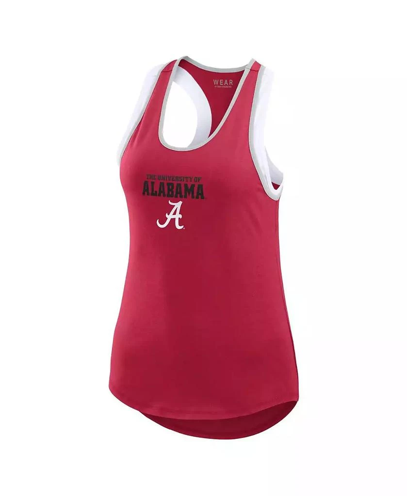 WEAR by Erin Andrews Women's Crimson Alabama Crimson Tide Open Hole Razorback Tank Top 2