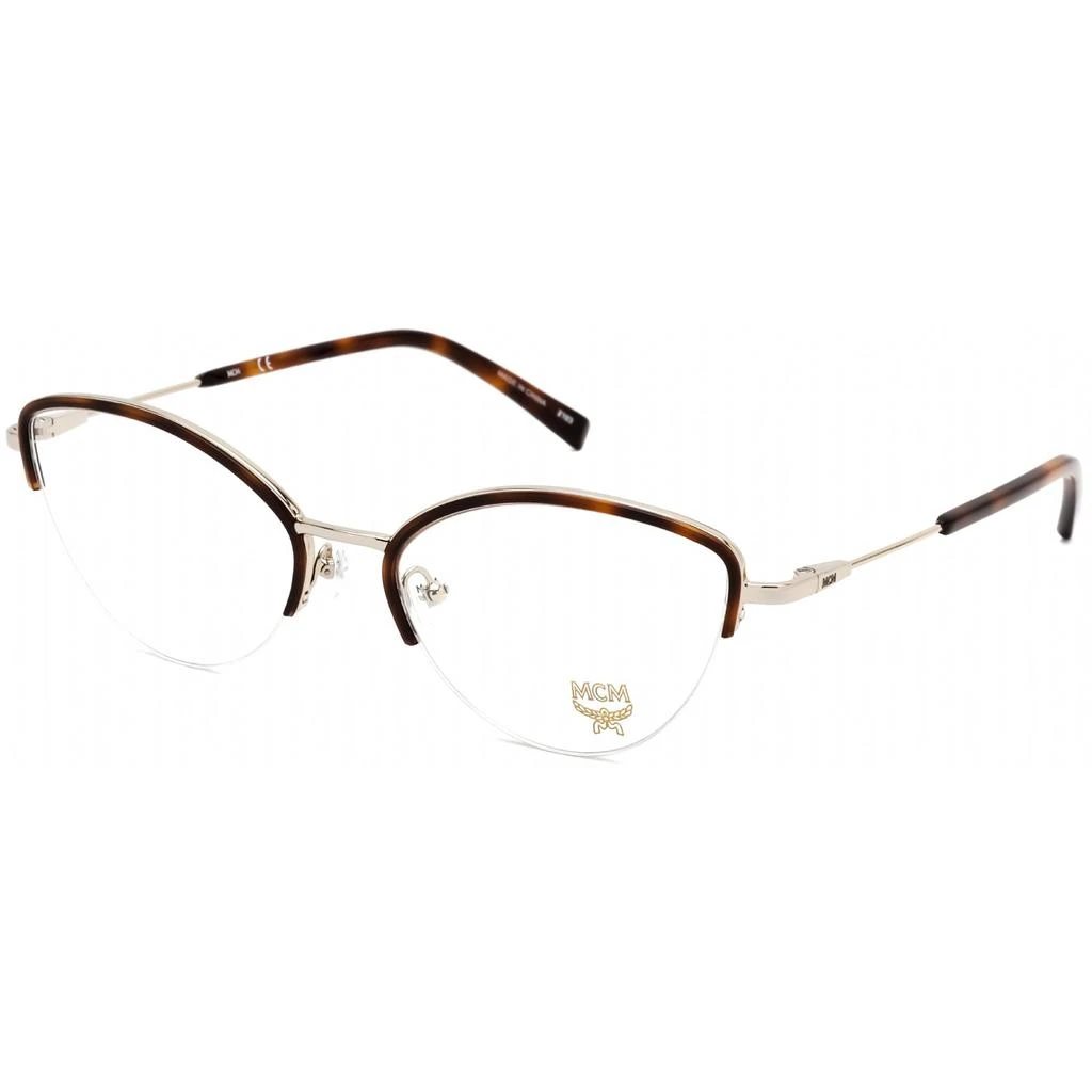 MCM MCM Women's Eyeglasses - Clear Lens Havana/Light Gold Cat Eye Frame | MCM2142 214 1