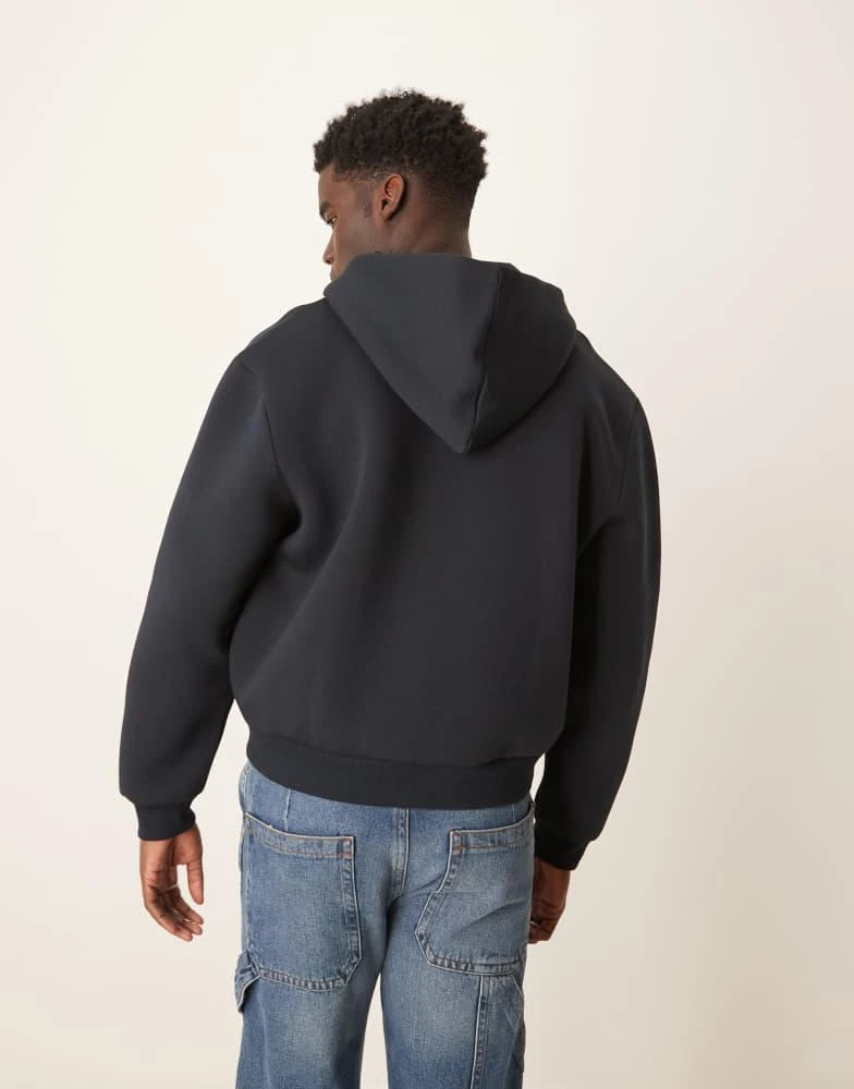 ASOS ASOS DESIGN heavyweight boxy scuba hoodie in navy 4