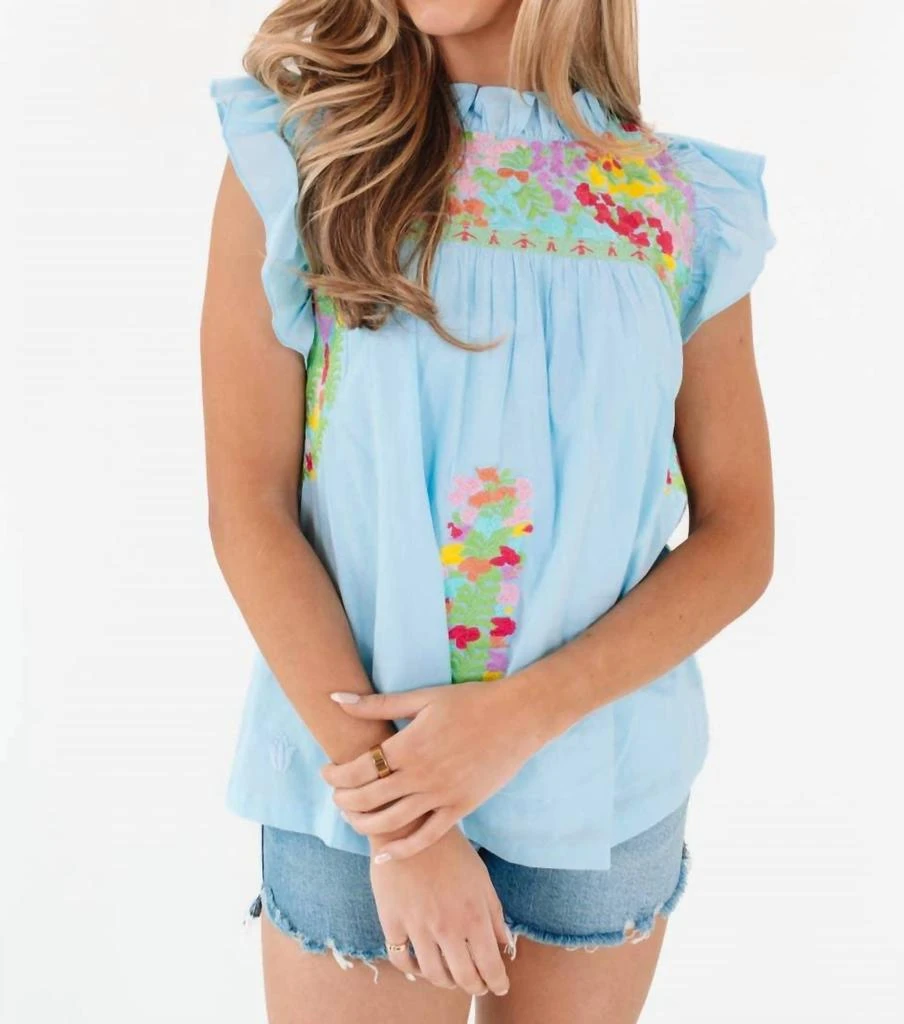 j.marie J.Marie - The Posie Ruffle Neck Top 1