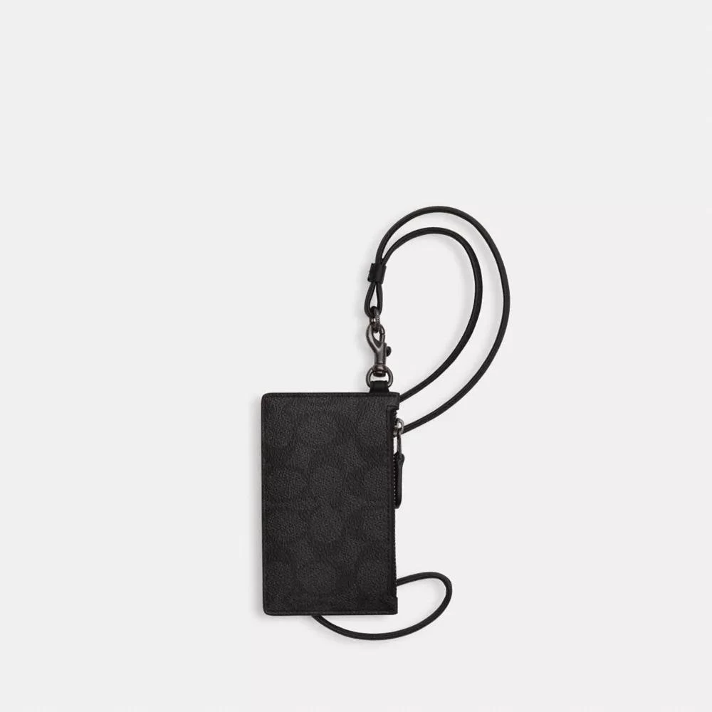 Coach Zip Lanyard Card Case In Signature Canvas 1