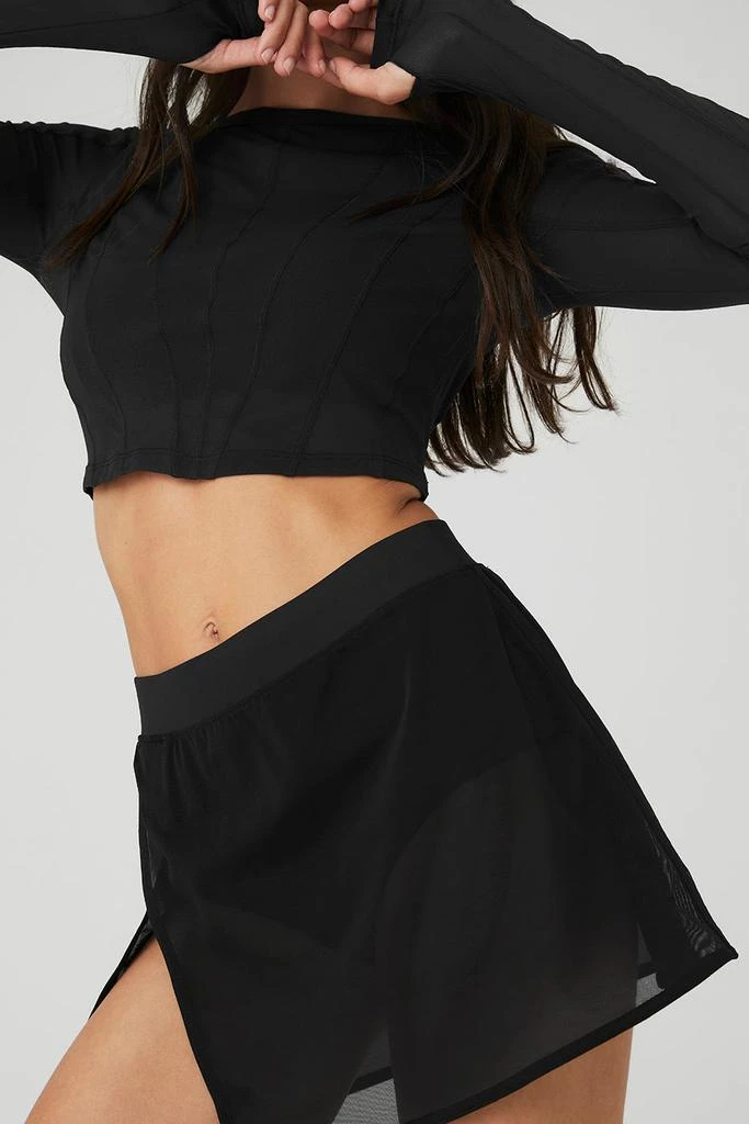 Alo Mesh Sheer Bliss Skirt - Black 4