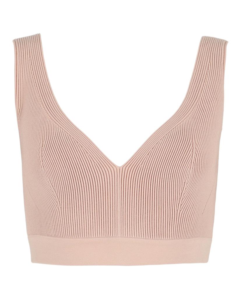 Alexander McQueen Ottoman Knit Bra Top