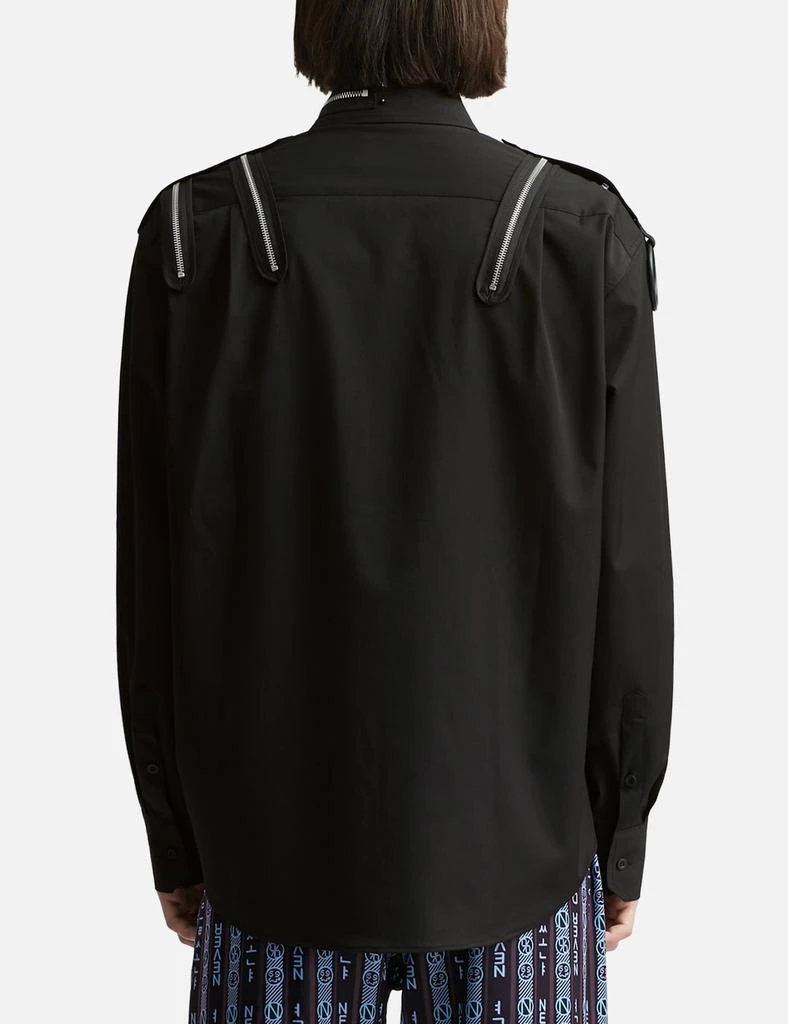 99% IS 80's Hard Core Stretch Cut Out Zipper Shirt 4