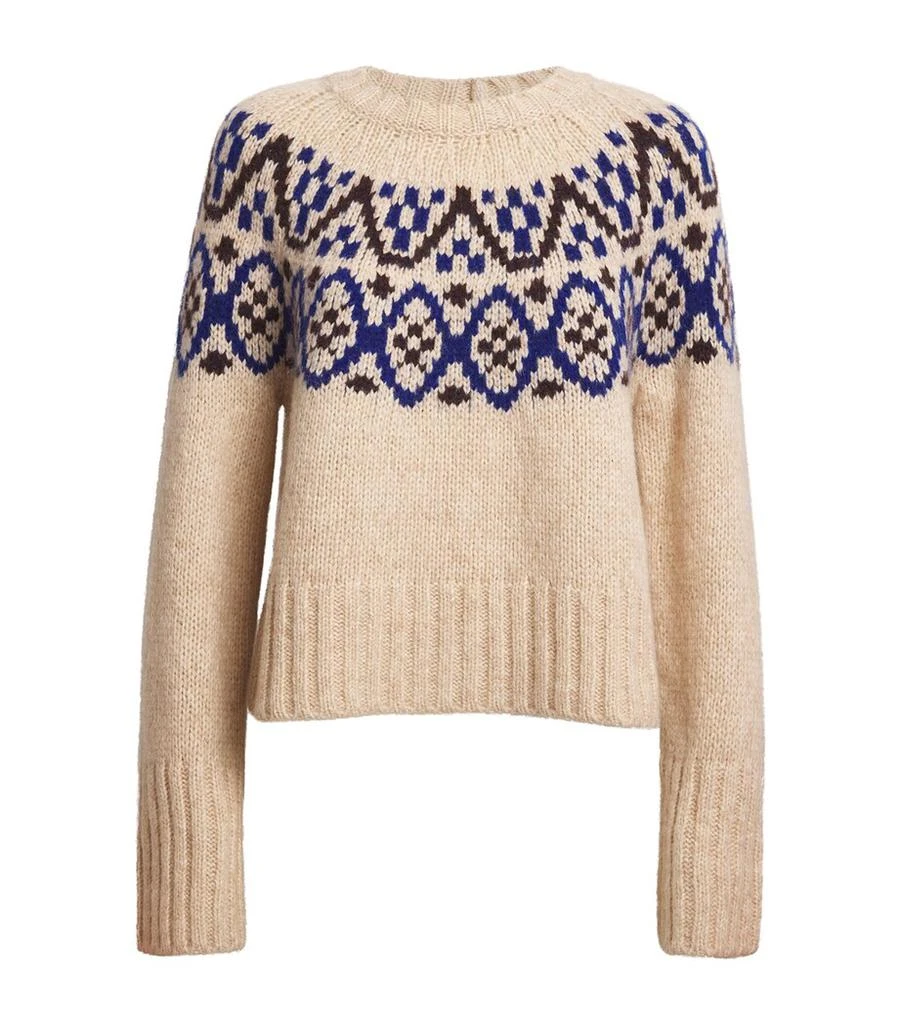 ME+EM Alpaca Wool-Cotton Fair Isle Sweater 1