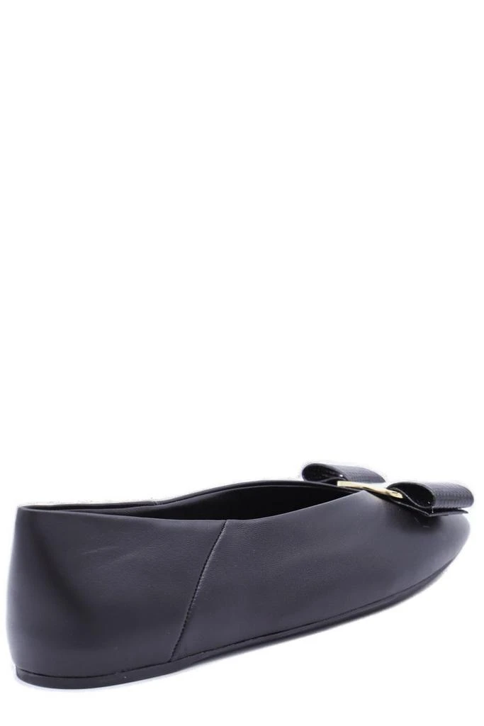 Salvatore Ferragamo Ferragamo Round Toe Bow Detailed Ballet Flats 2