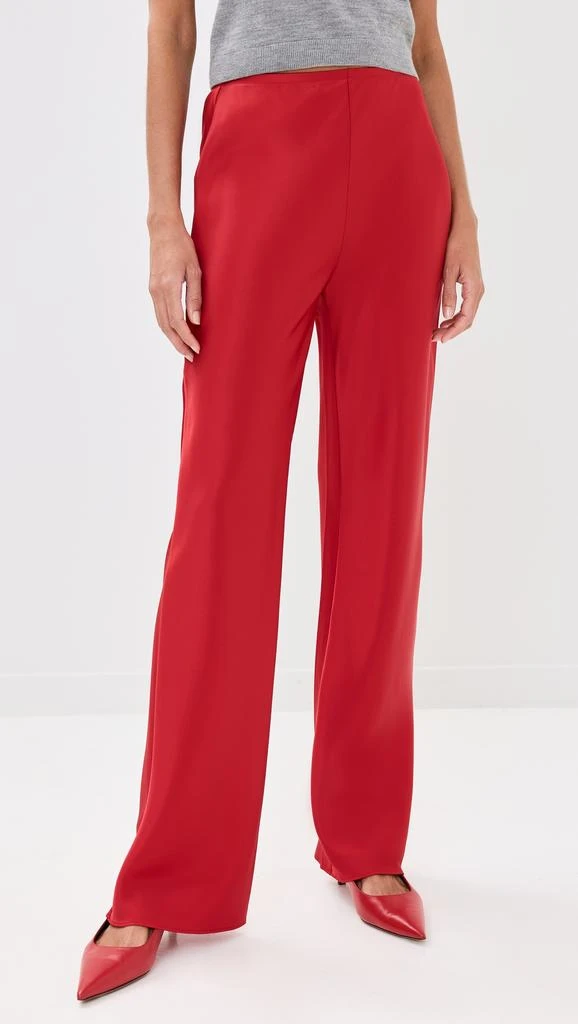 Reformation Gale Satin Mid Rise Bias Pants 6