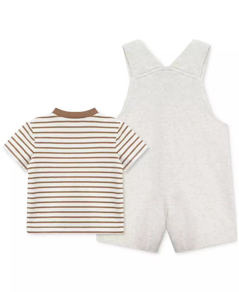 Little Me Baby Boys 2-Pc. Stripe T-Shirt & Lion Shortall Set 3