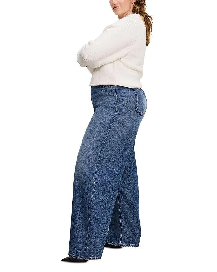 Good American High Rise Barrel Jeans in Indigo 740 10