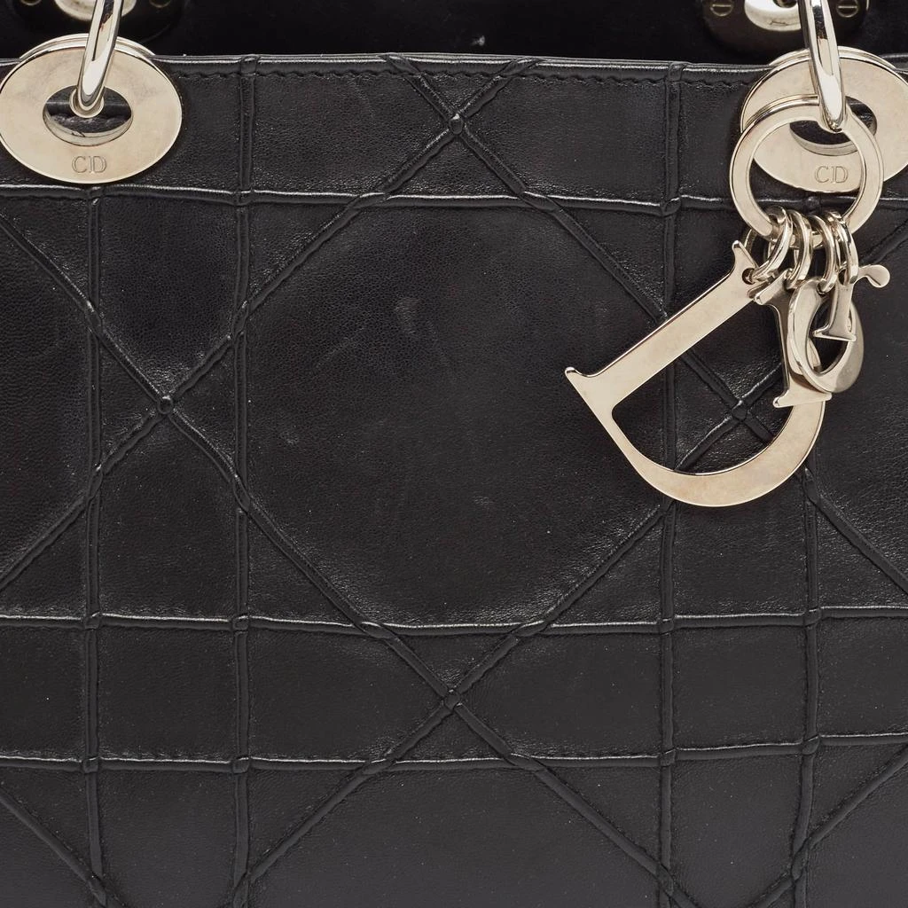 Dior Dior Black Macrocannage Leather Soft Chain Tote 6