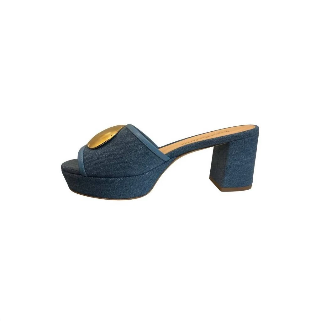 Rupert Sanderson Merapi Denim Gold Chrome In Indigo Blue 3