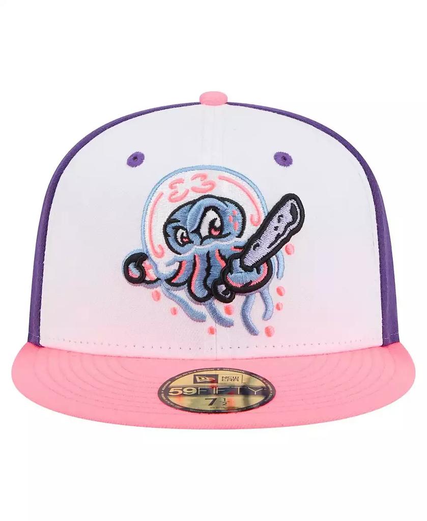 New Era Men's White/Purple Jersey Shore BlueClaws Copa de la Diversion 59FIFTY Fitted Hat