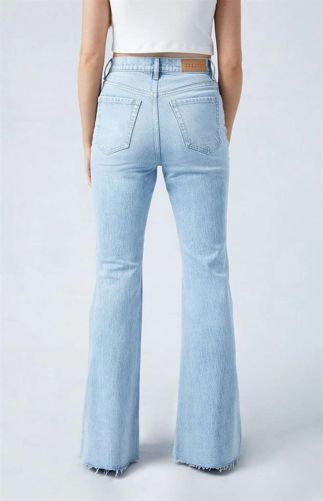 PacSun Eco Stretch Light Indigo High Waisted Flare Jeans 4