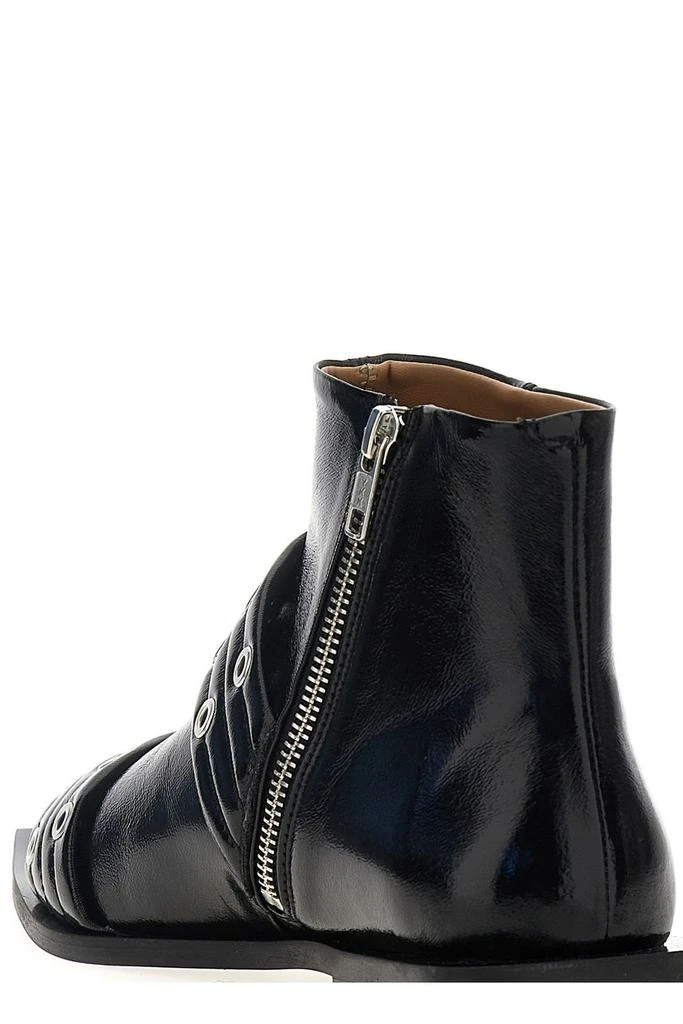 Ganni Ganni Eyelet-Detailed Buckle Ankle Boots 3