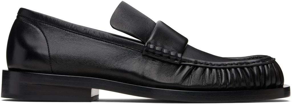 Jil Sander Black Square Toe Loafers 1
