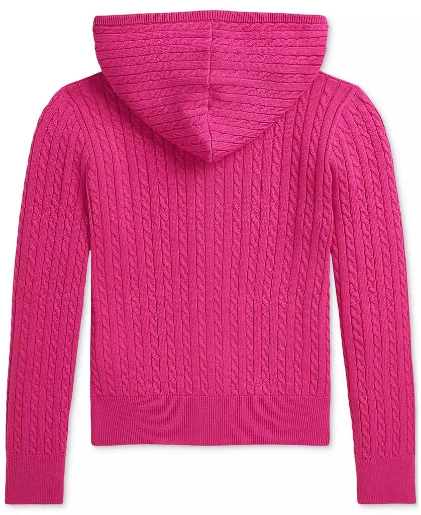 Polo Ralph Lauren Big Girls Mini-Cable Cotton Full-Zip Hoodie 2