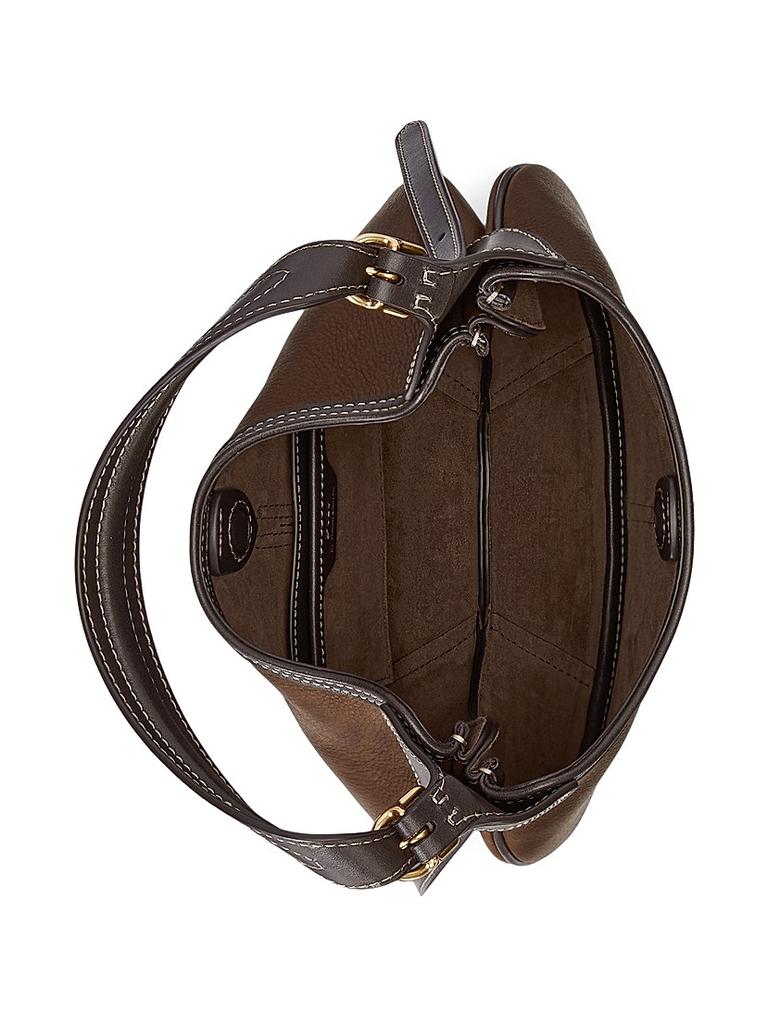 Ralph Lauren Large Polo ID Leather Shoulder Bag