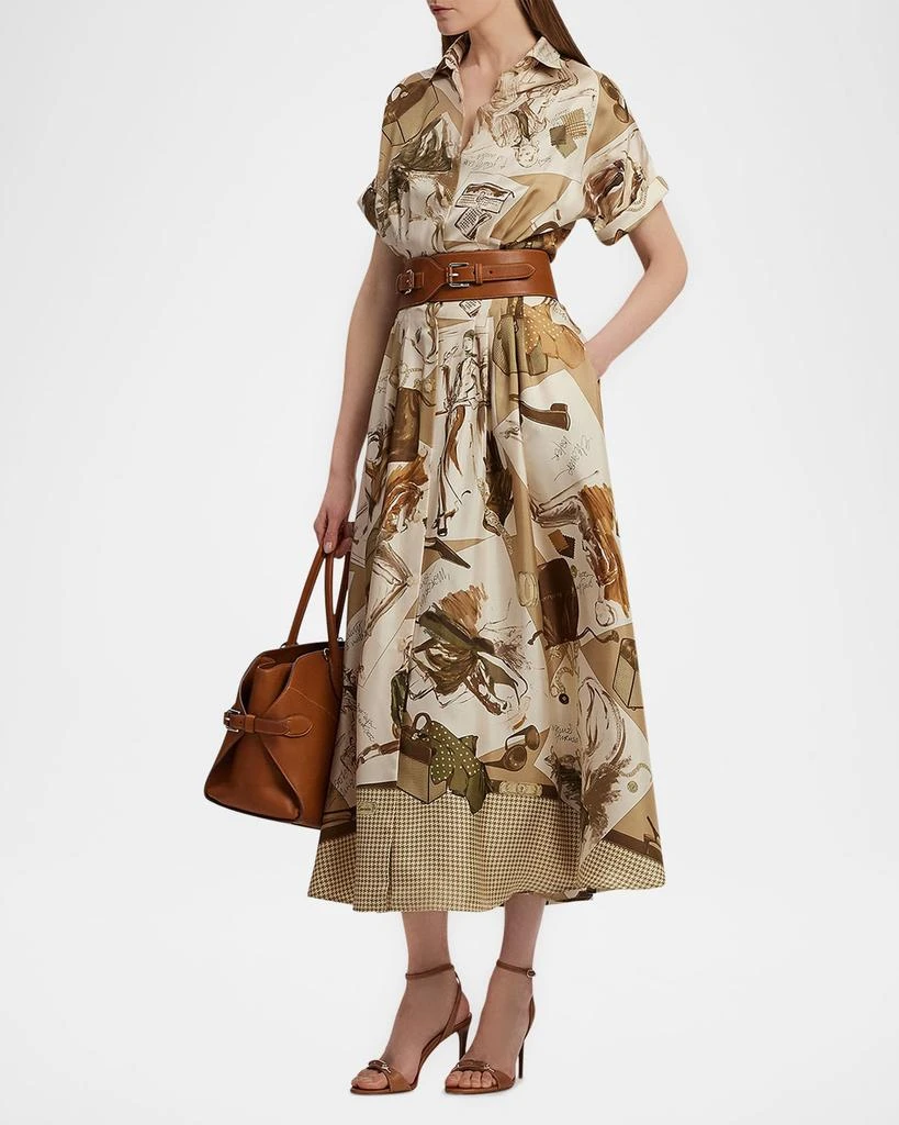 Ralph Lauren Donatella Multi Diary of a Collection Silk Shirtdress 5