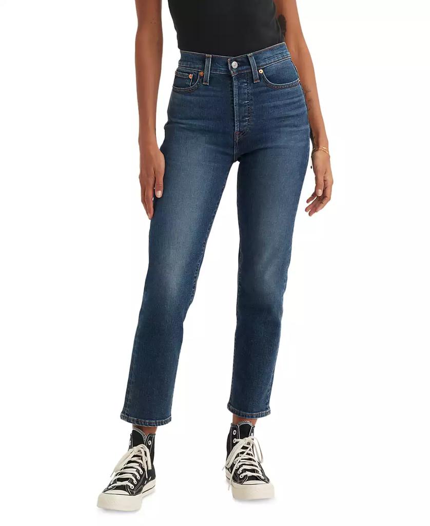 Levi's Women's Wedgie Straight-Leg High Rise Cropped Jeans