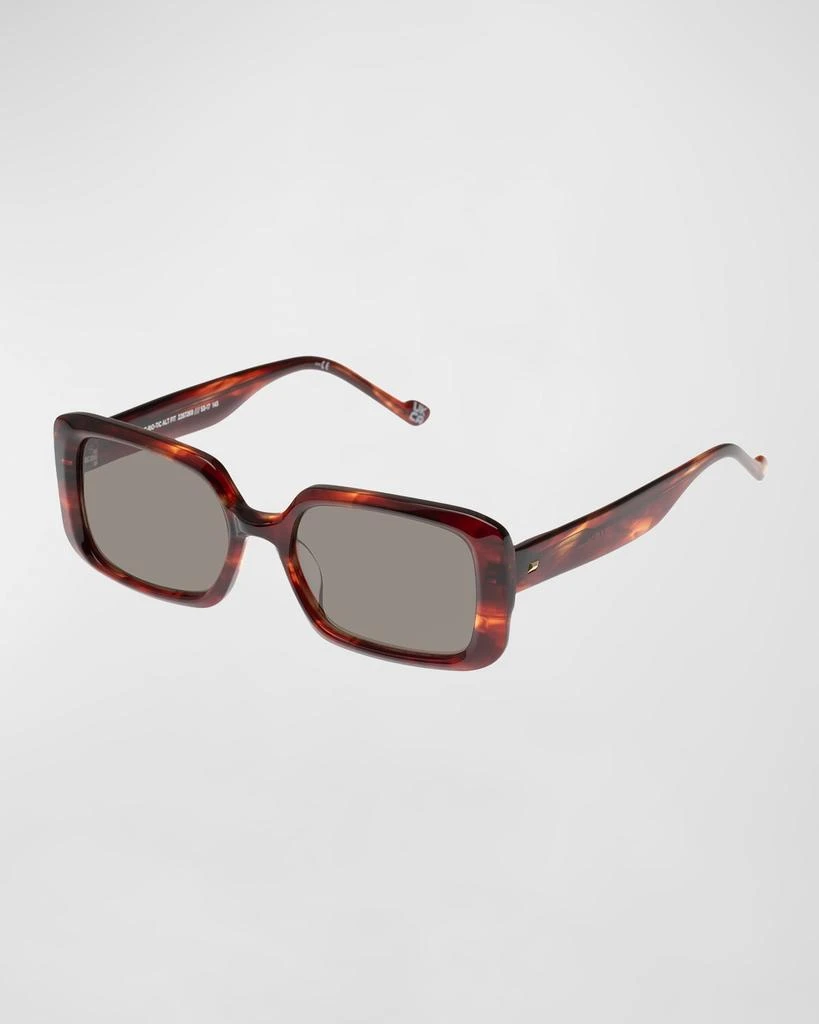 Le Specs Pre-Bio-Tic Havana Plastic Rectangle Sunglasses 1