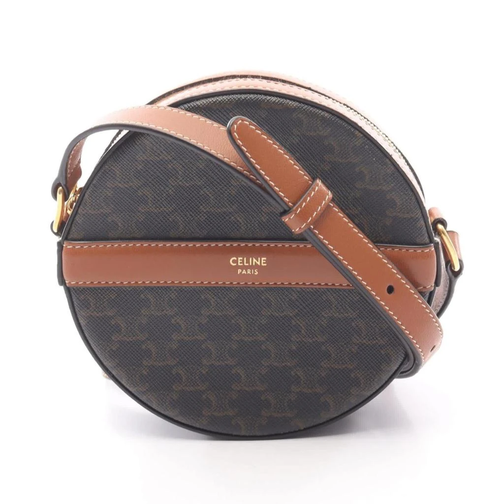 Celine Coated Canvas Leather Shoulder Bag (Pre-Owned)