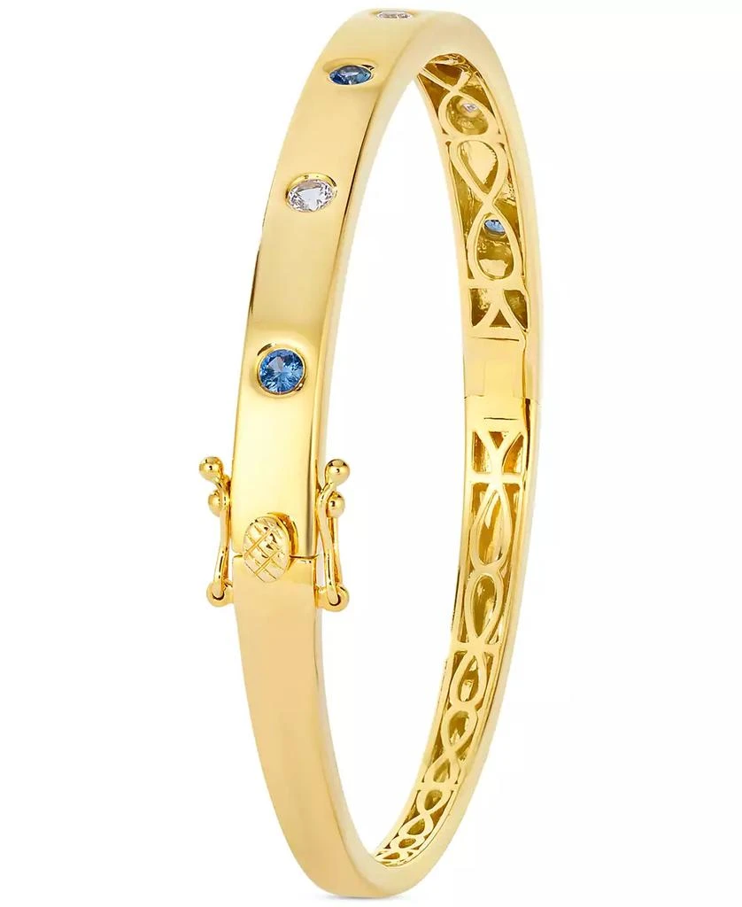 Le Vian Anywear Everywear® Blueberry Sapphire (1/4 ct. t.w.) & White Sapphire (1/4 ct. t.w.) or Pink Sapphire (1/4 ct. t.w.) & White Sapphire (1/4 ct. t.w.) Bangle Bracelet in 14k Yellow Gold (also in rose gold and white gold) 3