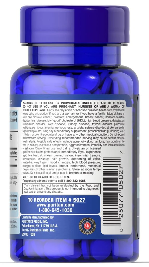 Puritan's Pride DHEA 50 mg 100 Tablets 3