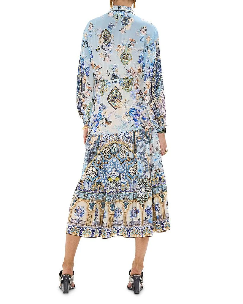 Camilla Silk Midi Shirt Dress in Al Manial Palace Memoirs 2