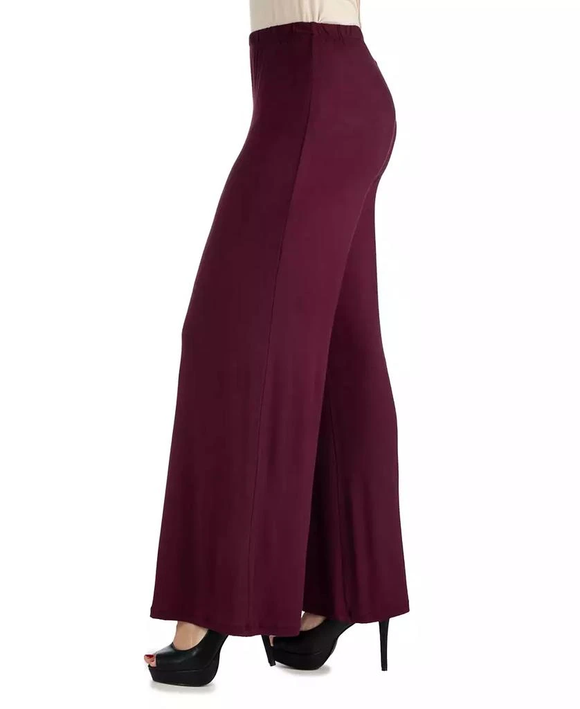 24seven Comfort Apparel Women's Plus Size Palazzo Pants 6